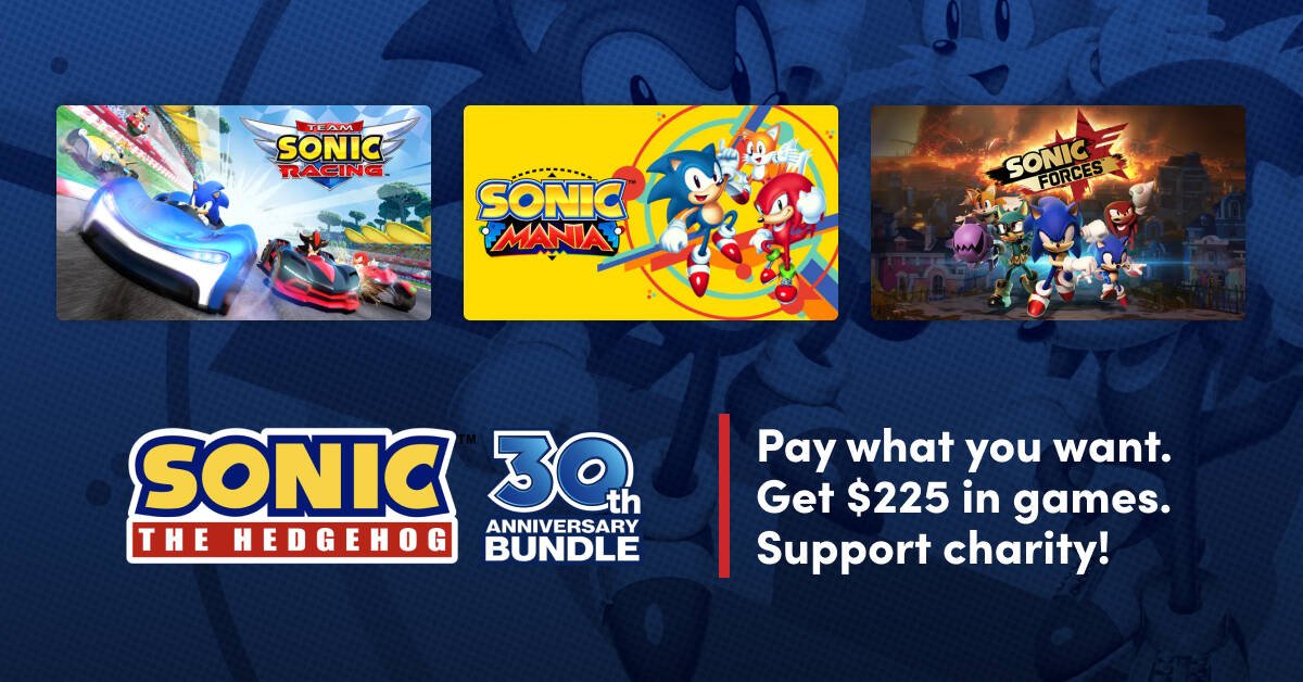 Immagine di Festeggia il trentesimo anniversario di Sonic con un ricco bundle di Humble Bundle a un super prezzo!
