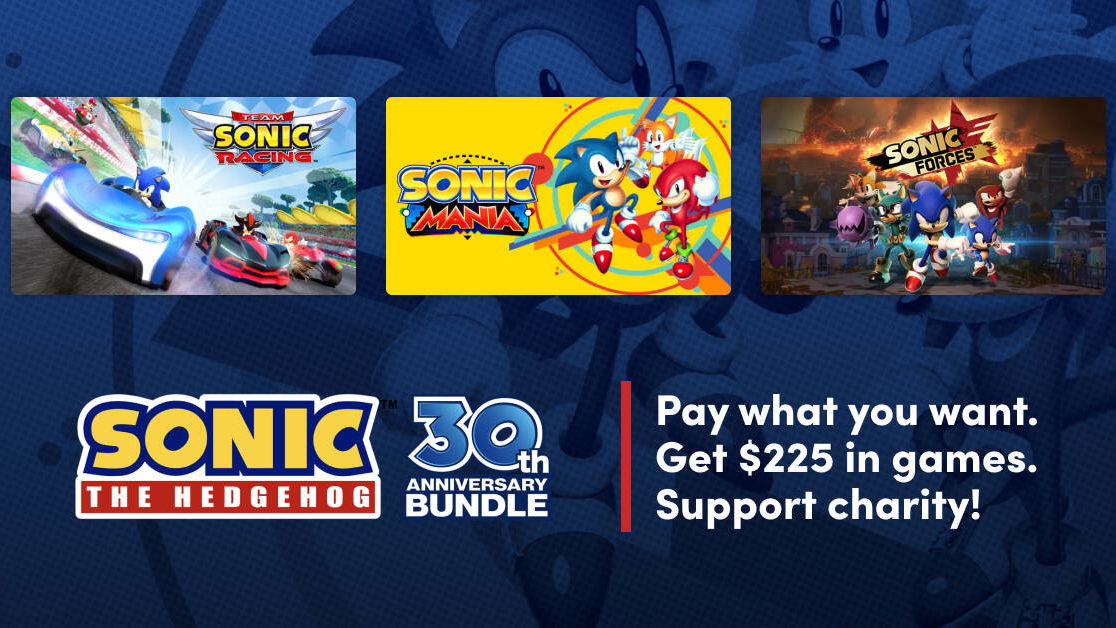 Immagine di Festeggia il trentesimo anniversario di Sonic con un ricco bundle di Humble Bundle a un super prezzo!