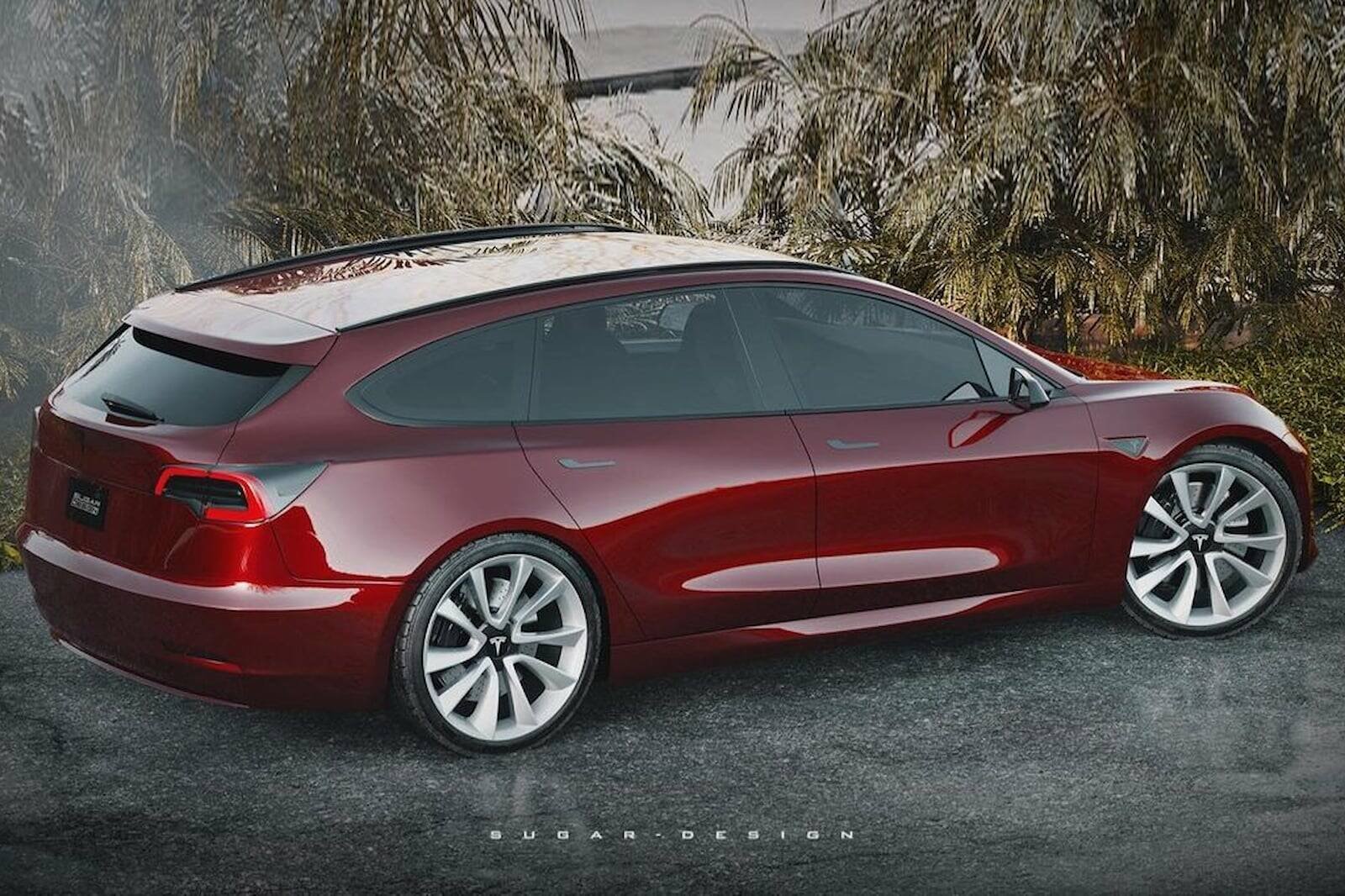 Immagine di Tesla Model 3 Station Wagon e se fosse così?