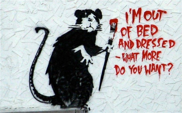 Immagine di Christopher Walken ha distrutto un'opera di Banksy in The Outlaws