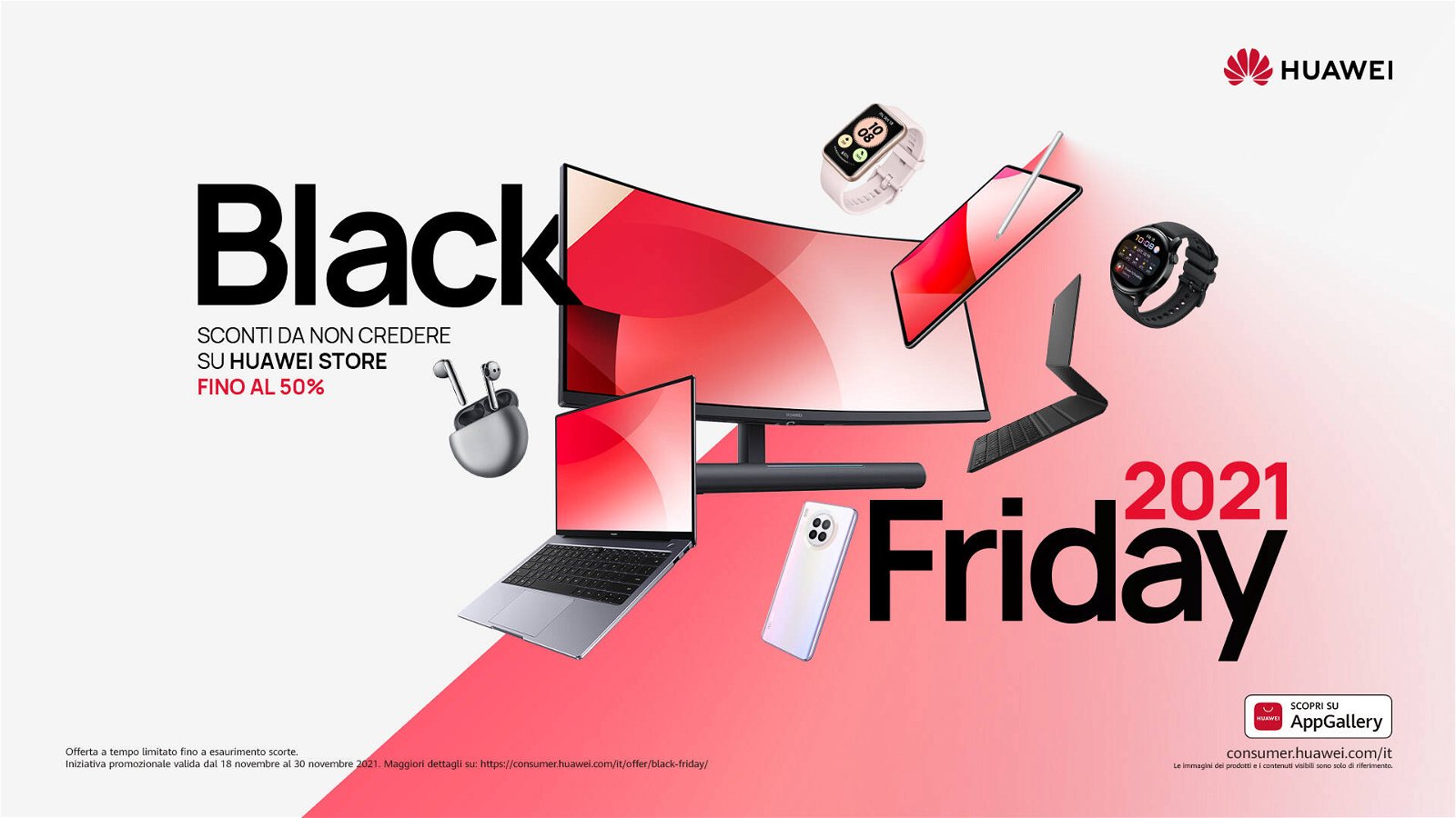 Immagine di Black Friday Huawei: tantissime offerte da non perdere!