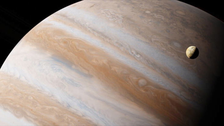 Immagine di La sonda NASA Juno ha catturato bellissime foto di Giove e della sua luna Ganimede