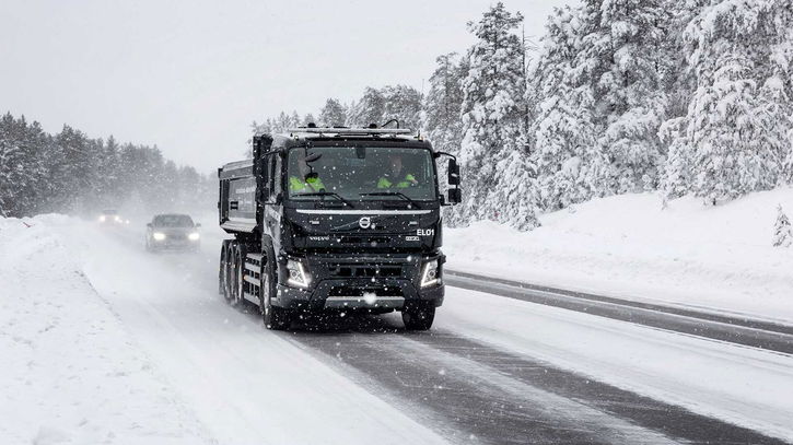 Immagine di Volvo FMX Electric testato nel freddo artico