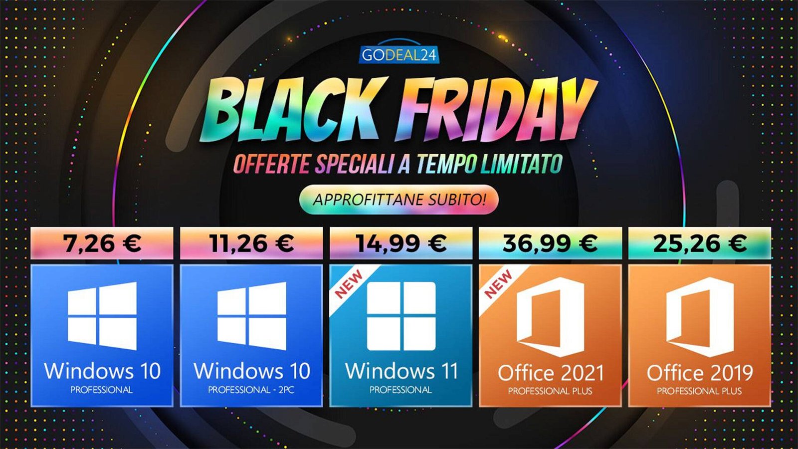 Immagine di Black Friday in anticipo su GoDeal24: Windows 10 a soli 7€