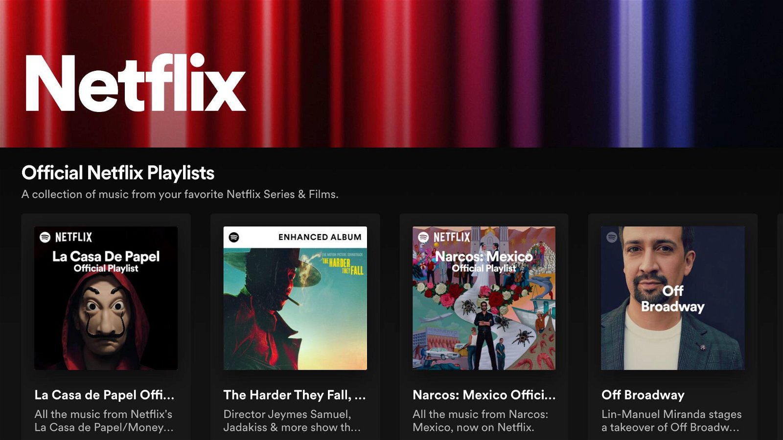 Immagine di Su Spotify arriva il Netflix Hub, con colonne sonore e contenuti esclusivi