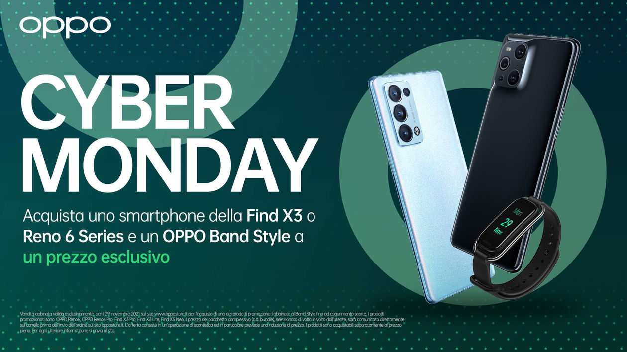 Immagine di Cyber Monday Oppo: 24 ore di offerte imperdibili