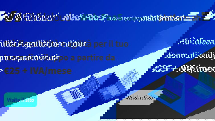 Immagine di Web PaaS, il nuovo servizio di OVHcloud per webdev
