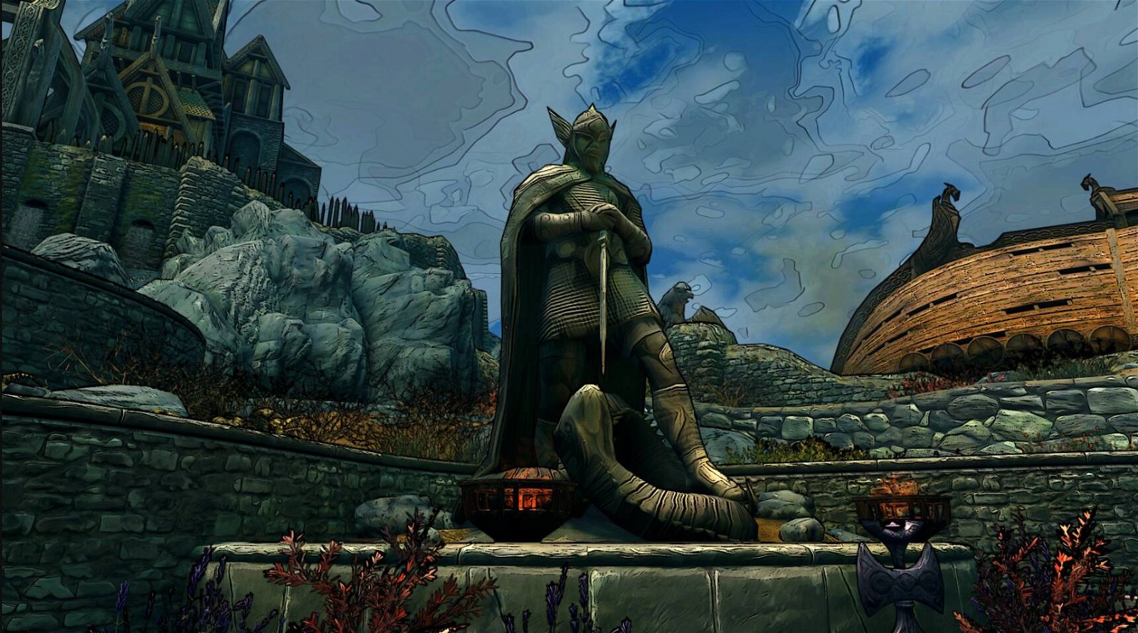 Immagine di Giocare Skyrim con lo stile grafico di Borderlands? È possibile grazie a queste mod
