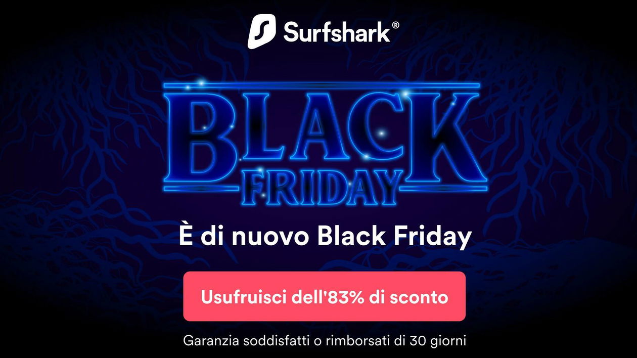 Immagine di Surfshark VPN, 3 mesi gratis e sconto dell'82% per il Black Friday!
