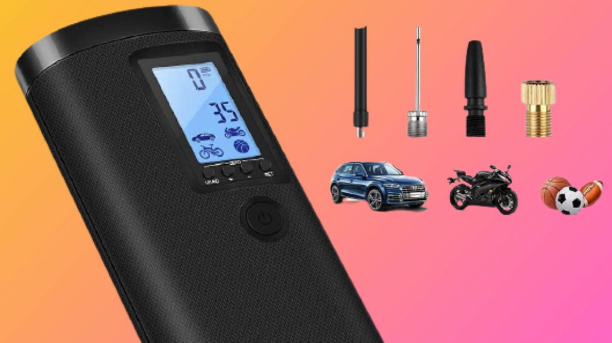 Immagine di Compressore portatile per le ruote dell'auto: un best buy Amazon a prezzo scontato!