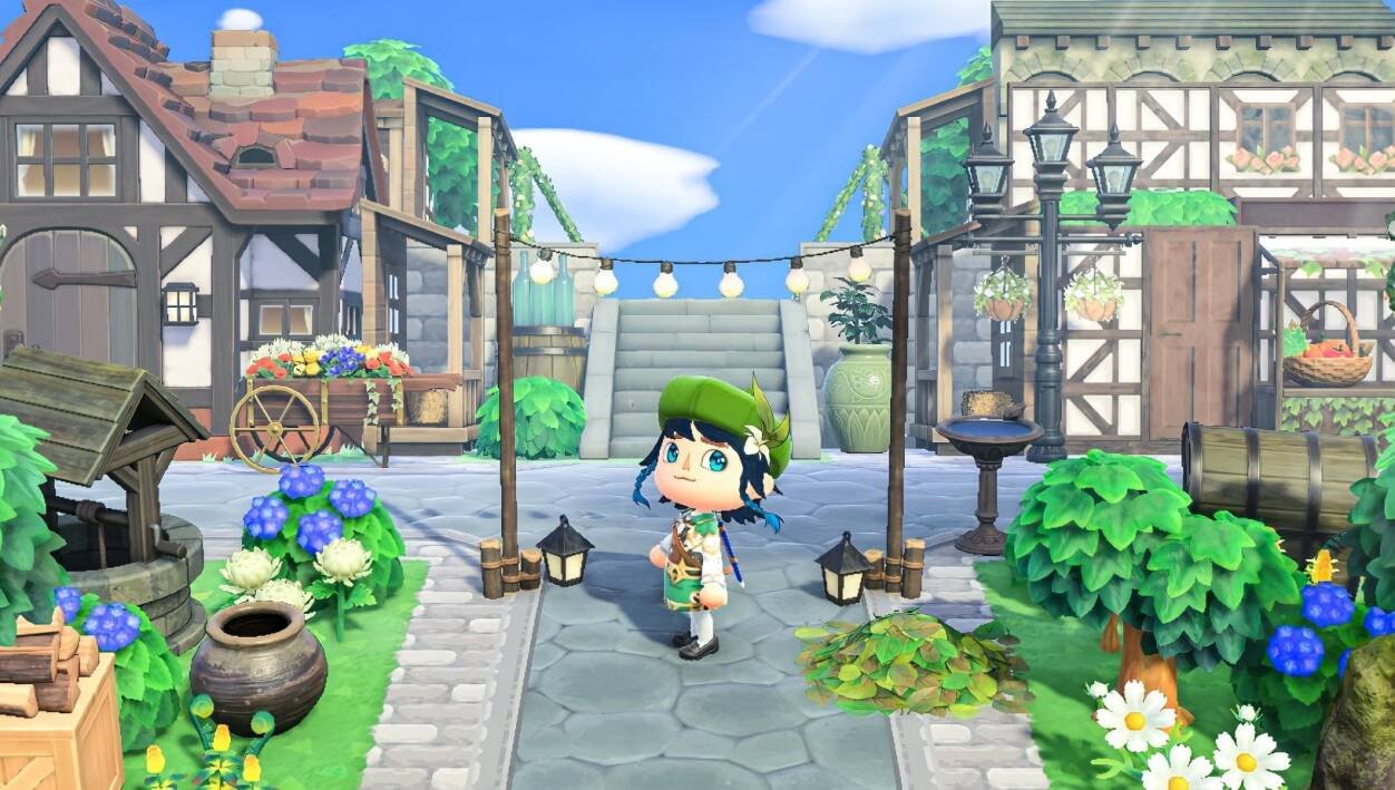 Immagine di Su Animal Crossing è stata ricostruita la Mondstadt di Genshin Impact
