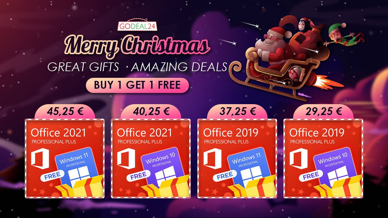 Immagine di Windows 11 e 10 gratis con Office per il Natale di Godeal24