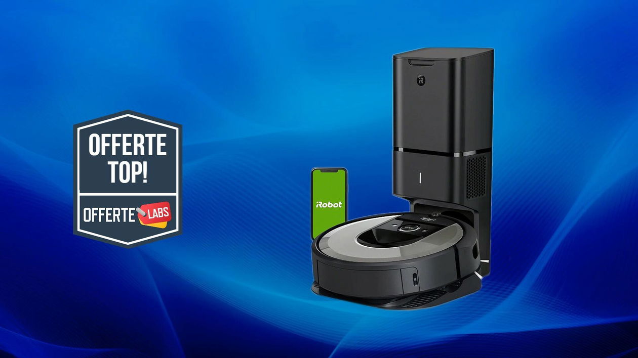Immagine di iRobot Roomba i7+: aspirapolvere robot top di gamma, scontato di 299€!