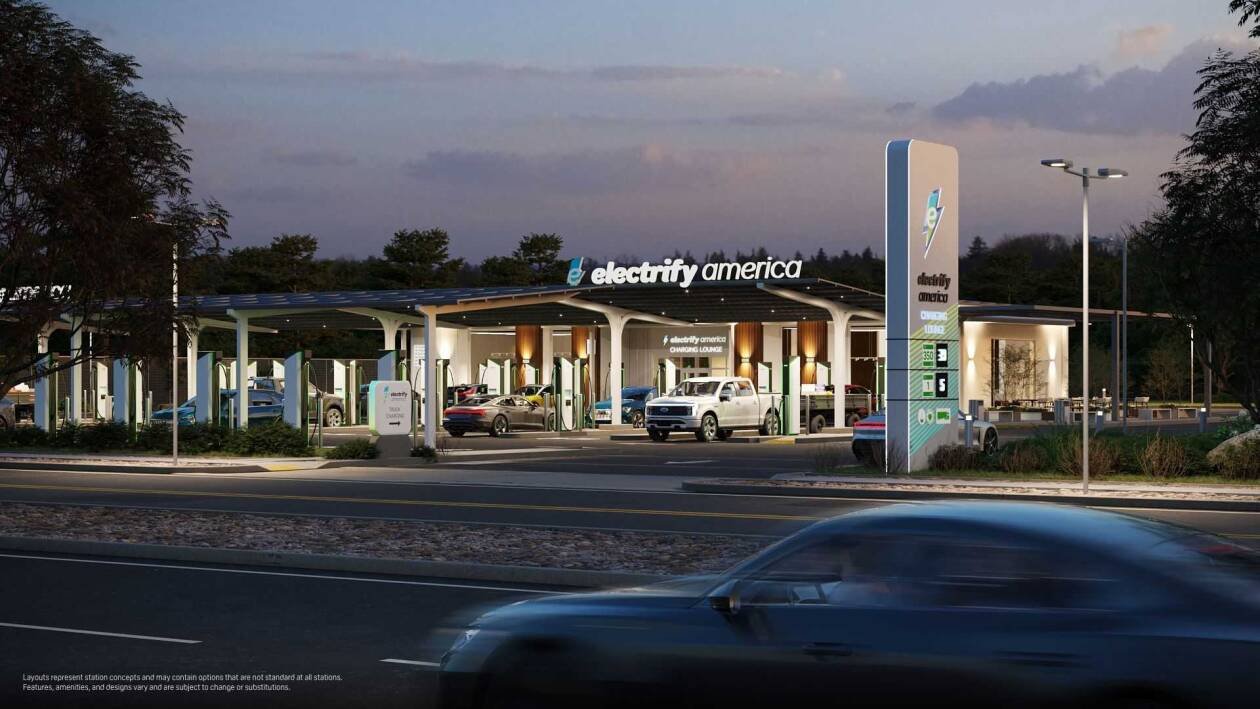 Immagine di Electrify America svela la stazione di ricarica del futuro