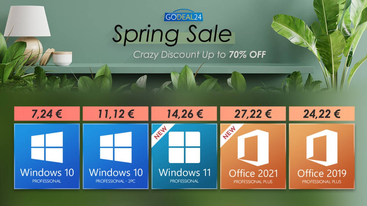 Immagine di Software Microsoft genuino e a buon mercato? Risparmia fino al 70% su GoDeal24!