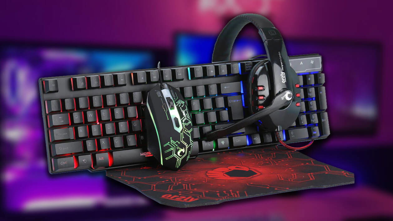 Immagine di Mouse, cuffie, tappetino e tastiera: kit 4 in 1 a meno di 30€ su Amazon!