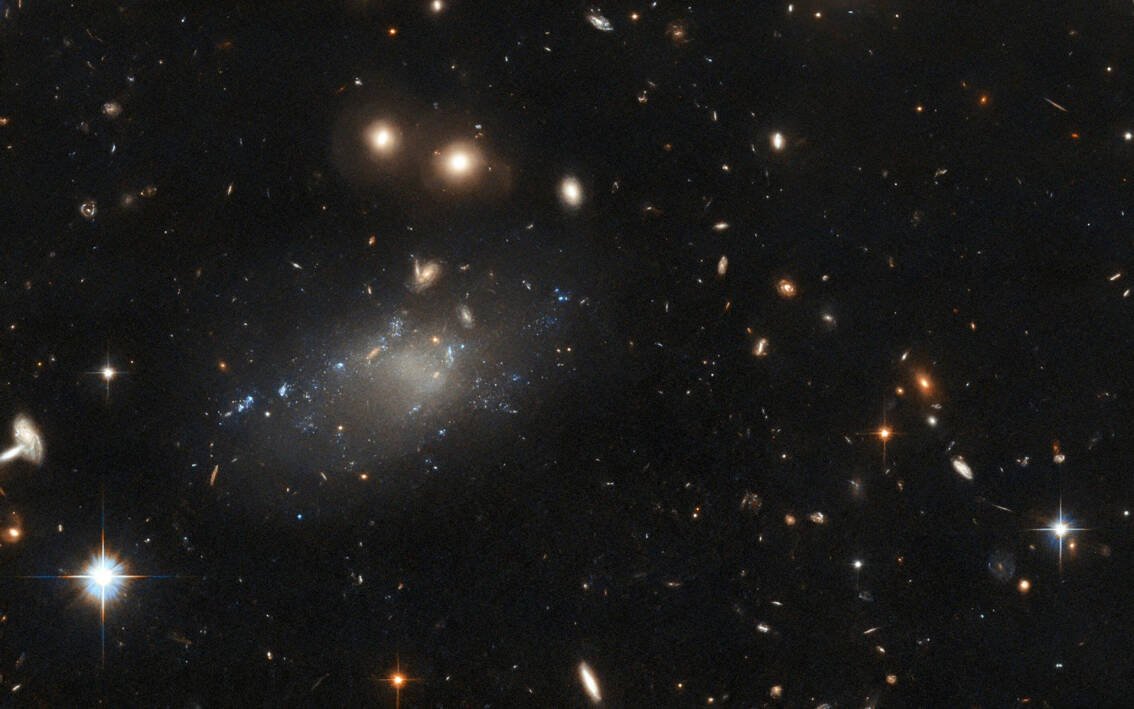Immagine di Hubble cattura le immagini di una galassia “ultra diffusa”