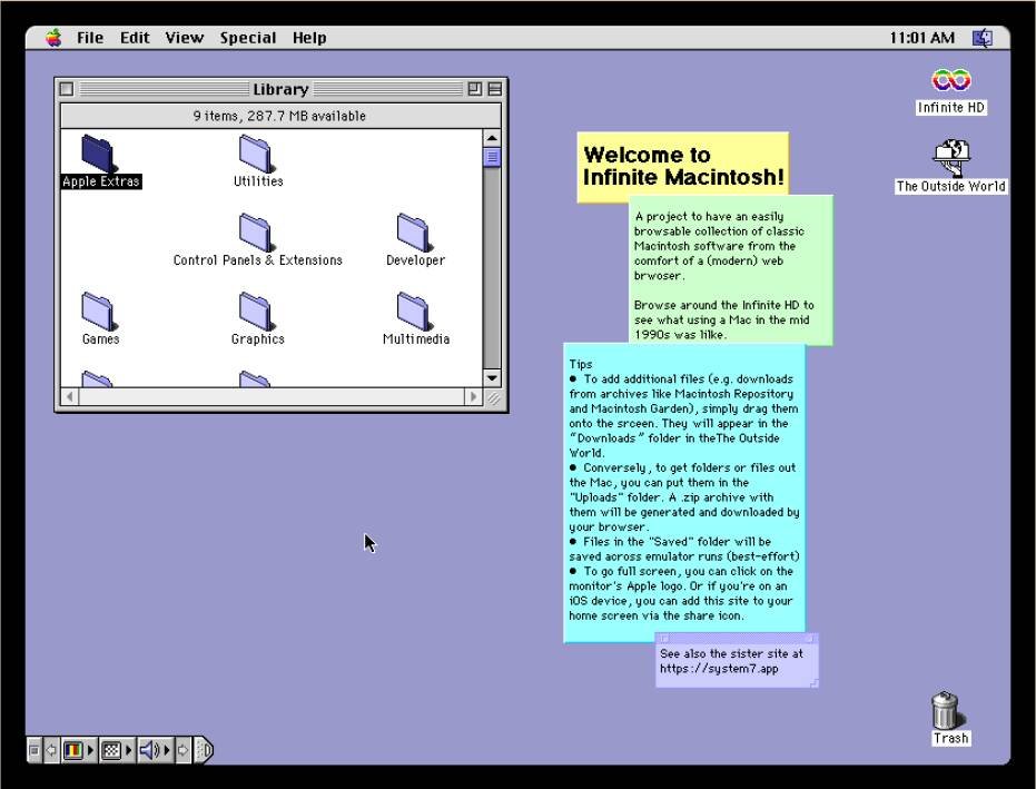 Immagine di Infinite Mac, il classico Mac OS torna in vita sul browser