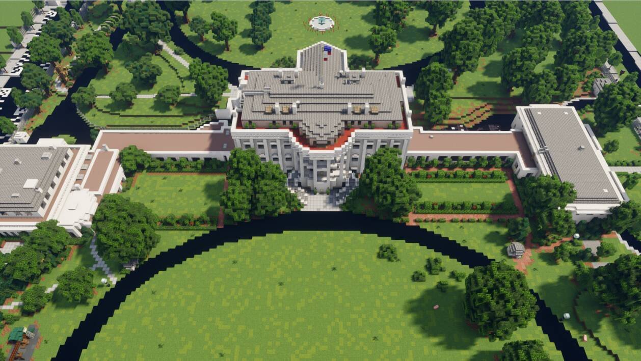 Immagine di In Minecraft potete visitare la Casa Bianca in scala 1:1