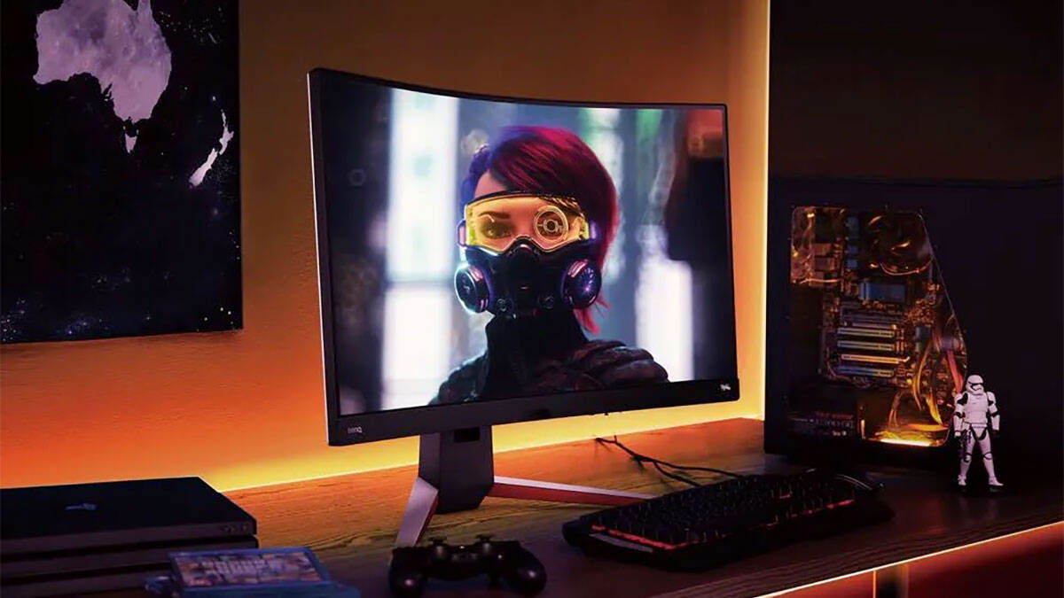 Immagine di Monitor da gaming curvo BenQ Mobiuz da 27", in sconto del 52% su Amazon!