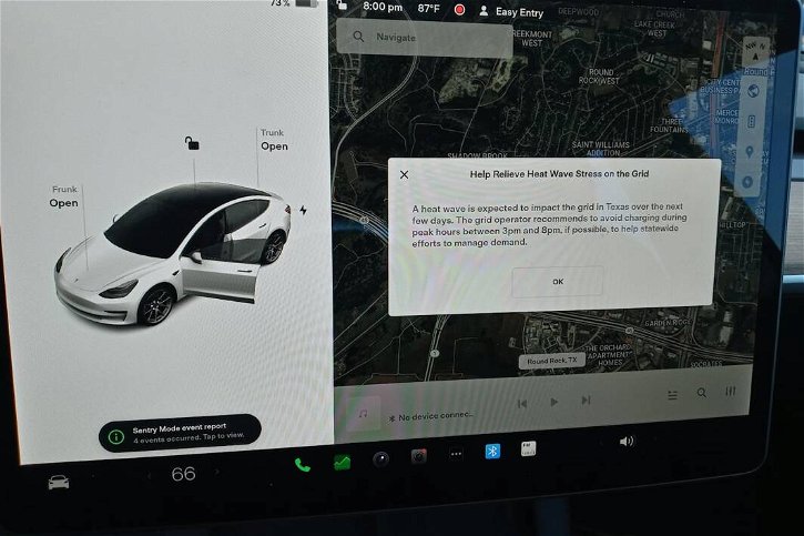Immagine di Tesla in Texas si raccomanda di ricaricare le auto di notte