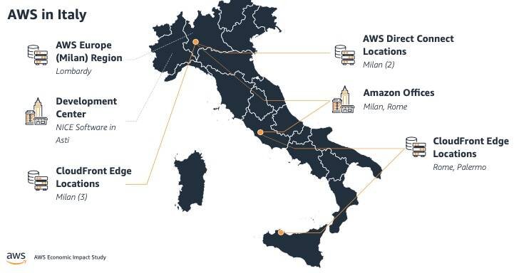 Immagine di AWS investirà fino a 2 miliardi di euro in Italia entro il 2029