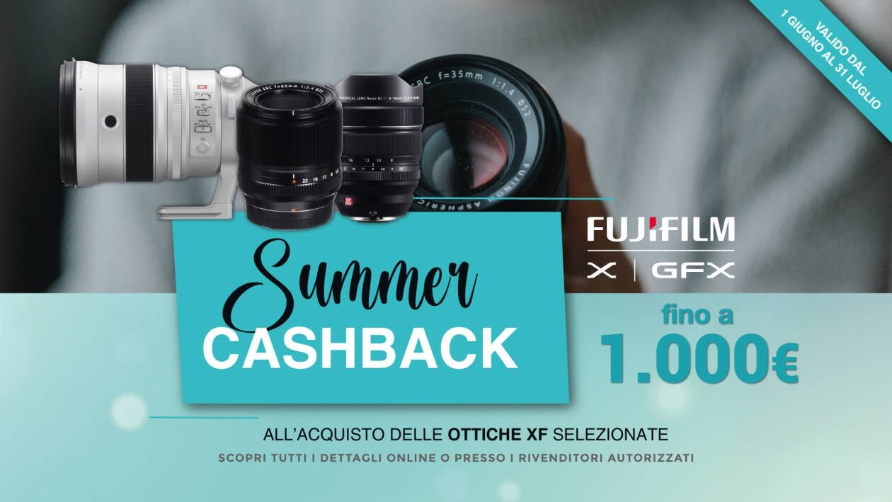 Immagine di Fujifilm cashback, risparmia fino a 1000€ su Serie X e Gamma GFX