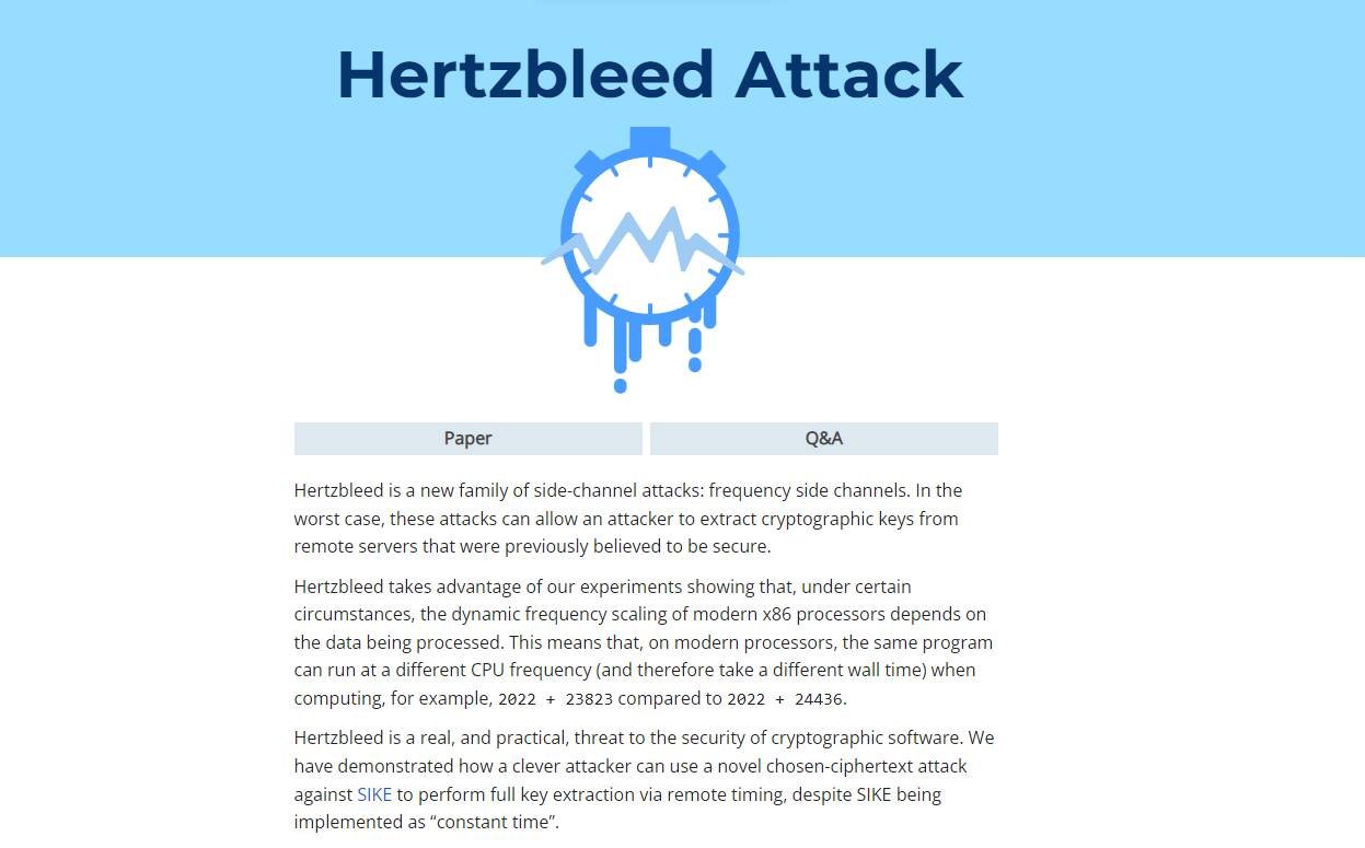 Immagine di Hertzbleed, nuovo attacco side-channel che colpisce Intel e AMD