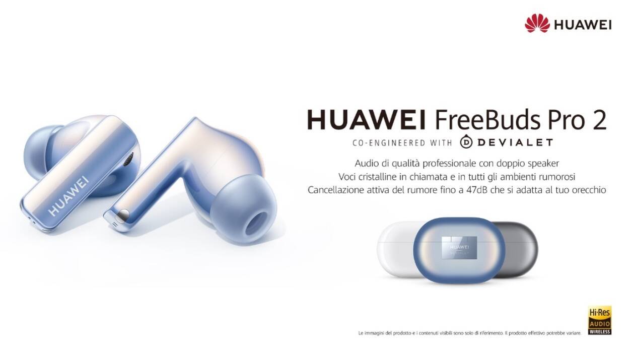 Immagine di Huawei FreeBuds Pro 2 ufficiali: audio professionale e ANC che si adatta al tuo orecchio