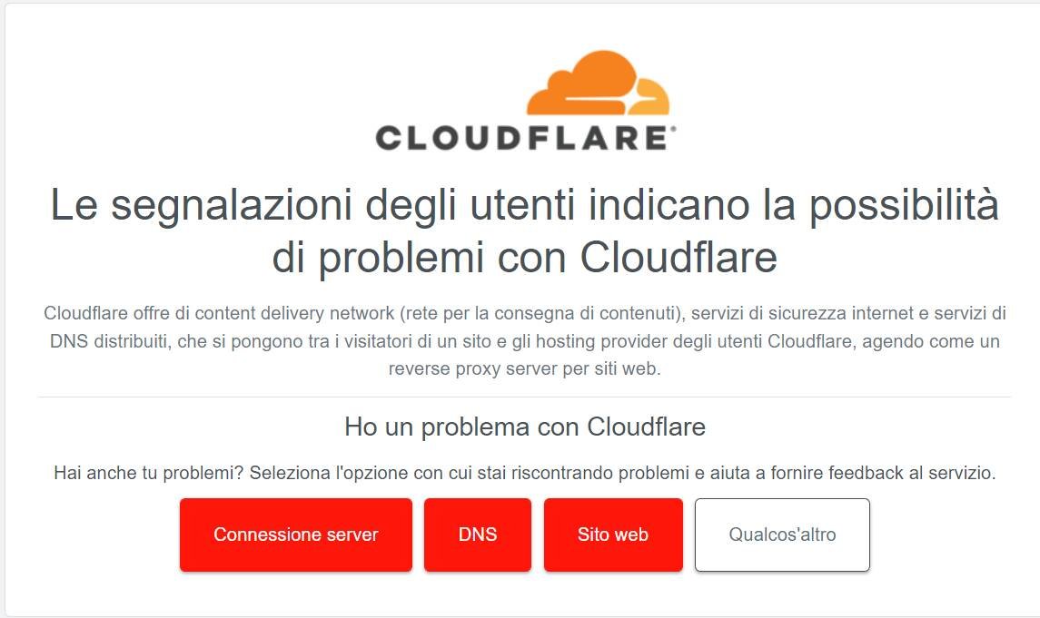 Immagine di Molti siti irraggiungibili: Cloudflare è andato offline