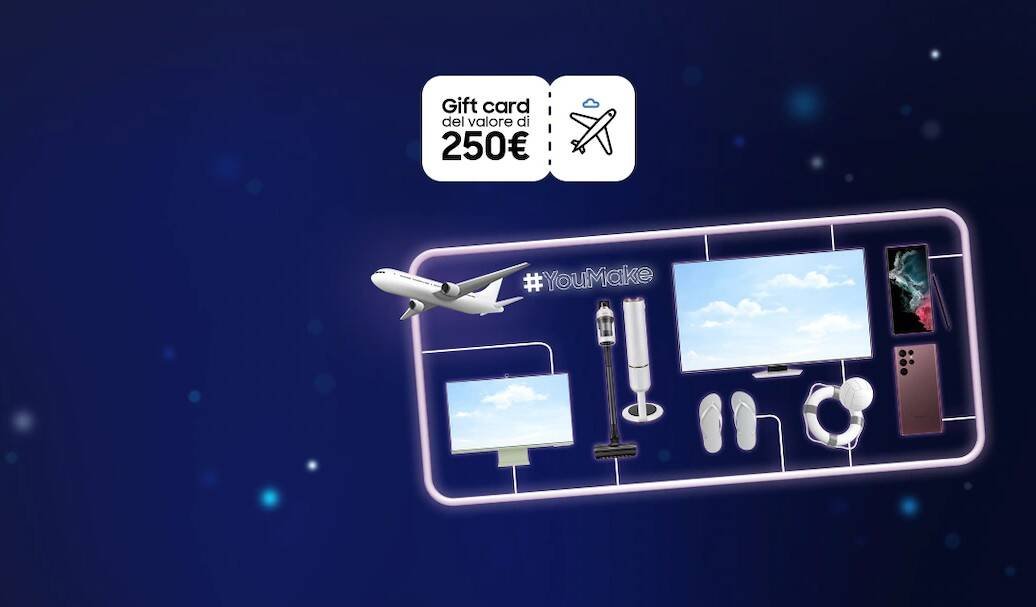 Immagine di Samsung, gift card da 250€ effettuando un acquisto entro il 31 luglio