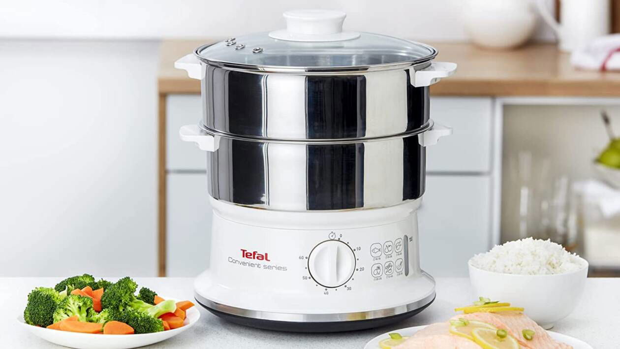 Immagine di Cucina sano con questa vaporiera Tefal in acciaio Inox (-47%)