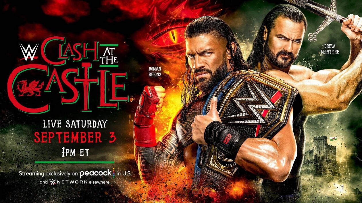 Immagine di WWE Clash at the Castle: McIntyre vs Reigns sarà il main event