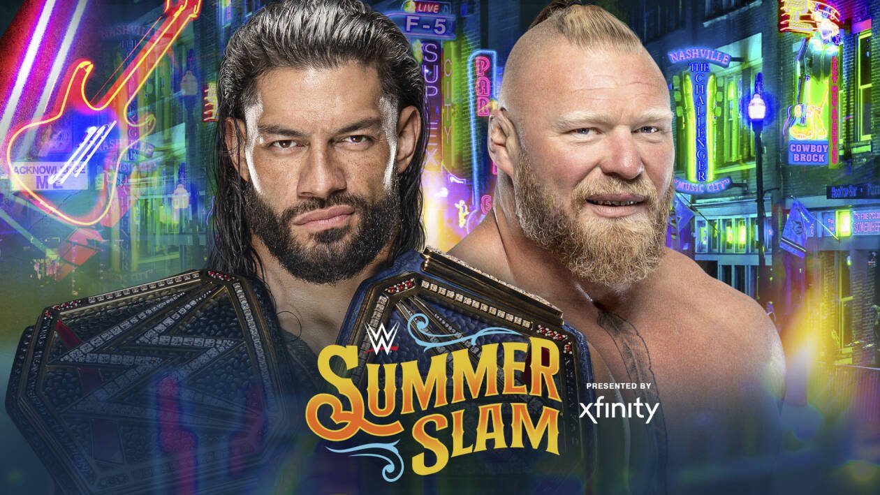 Immagine di La card di WWE SummerSlam: Reigns vs Lesnar in un Last Man Standing