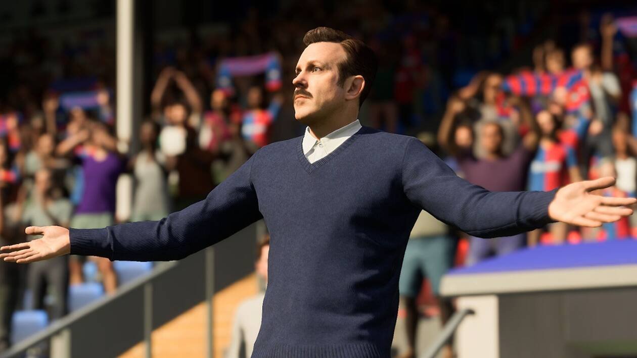 Immagine di FIFA 23, Ted Lasso si presenta ai fan in un esilarante trailer
