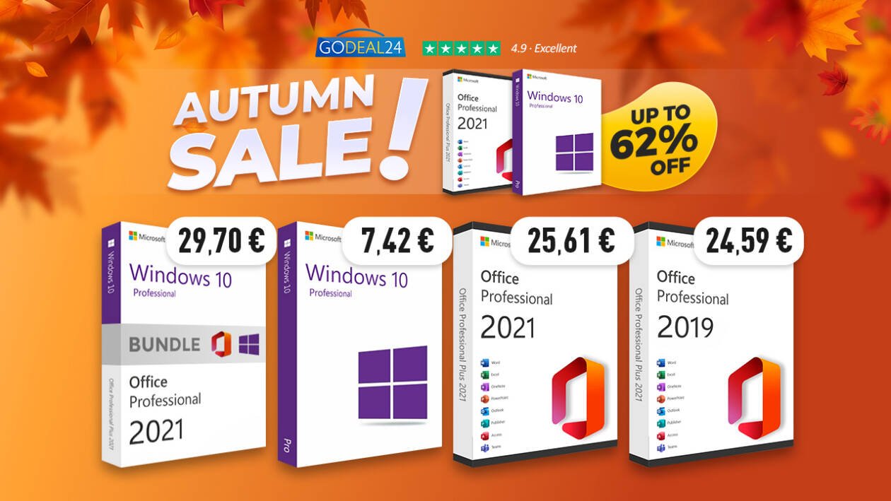 Immagine di Office 2021 e Windows 10 protagonisti delle offerte d’autunno di GoDeal24