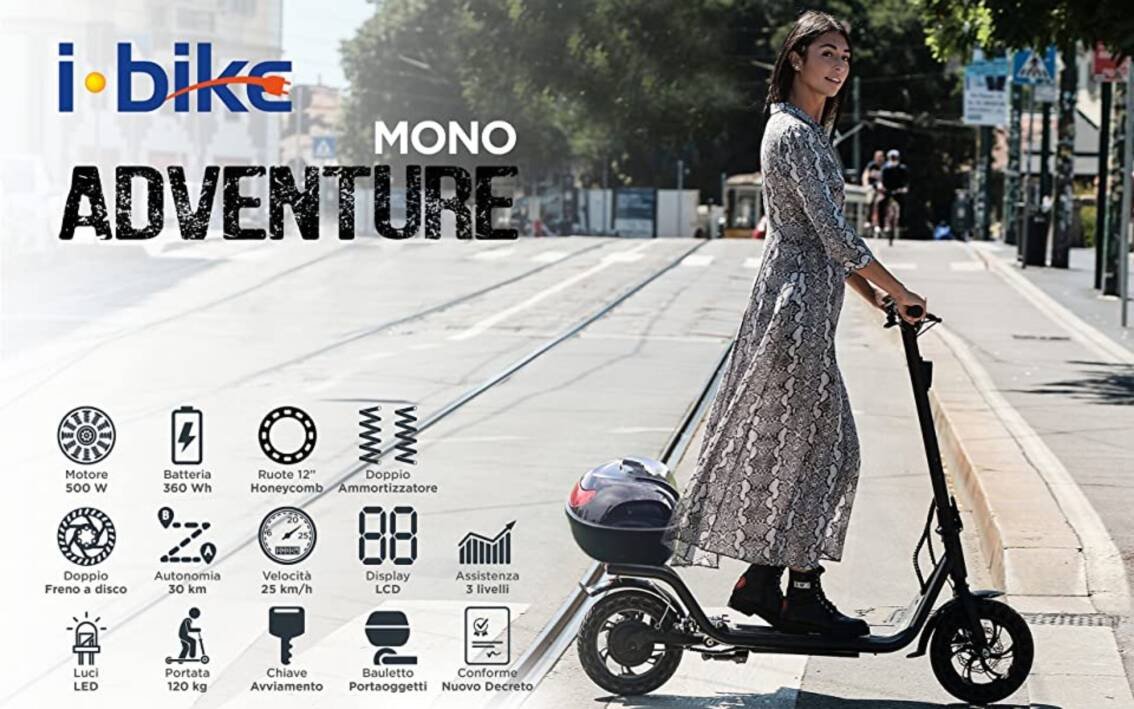 Immagine di Oltre 390€ di sconto su questo splendido monopattino elettrico i-Bike!