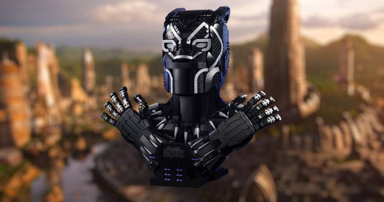 Immagine di LEGO presenta l'imponente busto di Black Panther