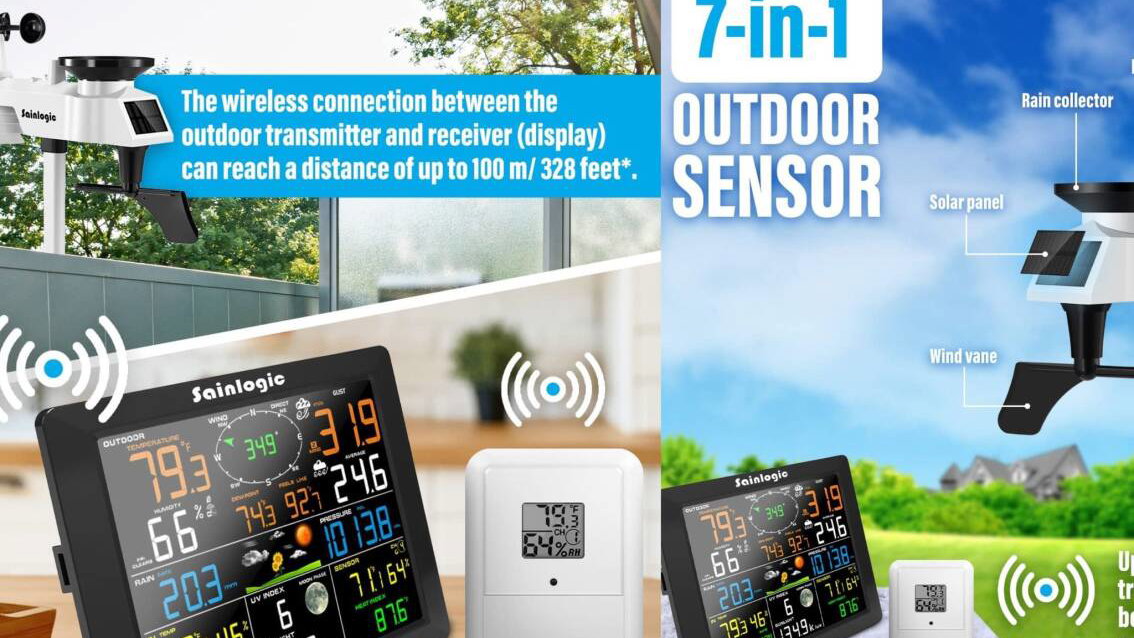 Immagine di Stazione meteo smart, super completa e con sensore esterno, in sconto del 24%!