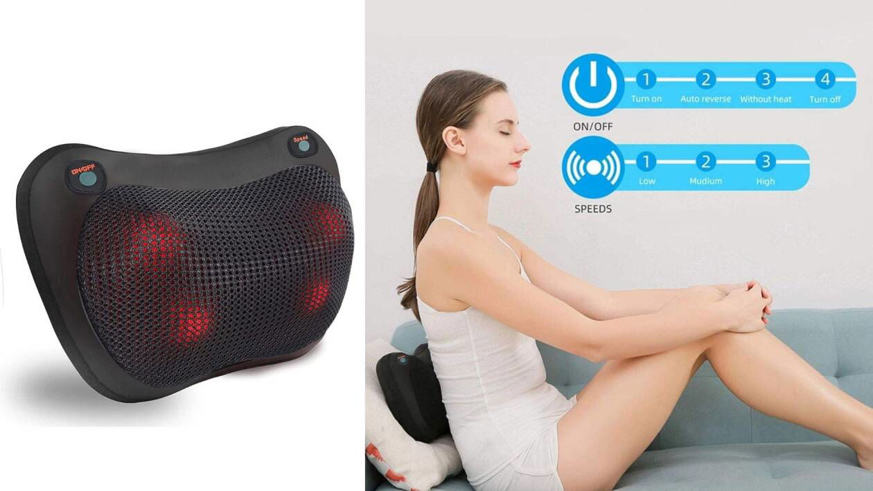 Immagine di Comodissimo cuscino massaggiante, in sconto del 55% con questo coupon Amazon!