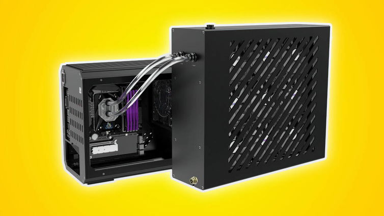 Immagine di Questo dissipatore esterno raffredda fino a 4 GPU (ed è enorme)