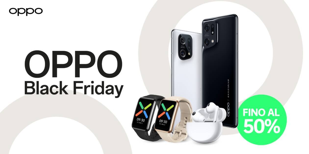 Immagine di Oppo Black Week: smartphone, auricolari, wearable e tablet a prezzi stracciati!