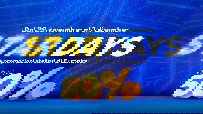 Immagine di Star Days Euronics: sconti imperdibili fino al 50% su tantissimi prodotti!