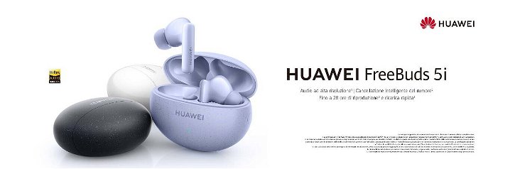 Immagine di Huawei FreeBuds 5i ufficiali: auricolari di qualità a prezzo contenuto