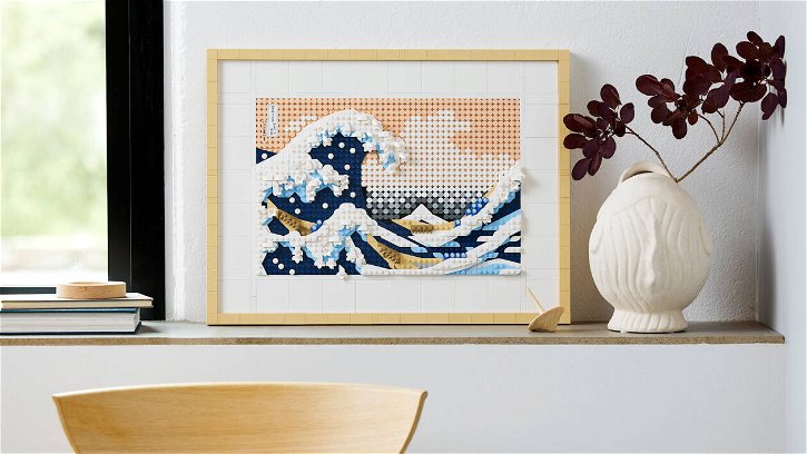 Immagine di La grande onda di Hokusai si fa mosaico per LEGO Art