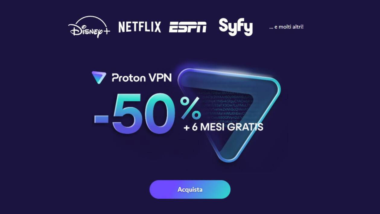 Immagine di Non perdetevi l'offerta su Proton VPN Plus, 50% di sconto e 6 mesi gratis!