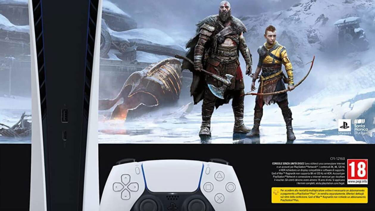 Immagine di PlayStation 5 in bundle con God of War Ragnarok al prezzo più basso mai visto! ASSURDO!
