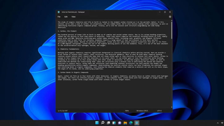 Immagine di Windows 11, su Blocco Note arrivano le schede