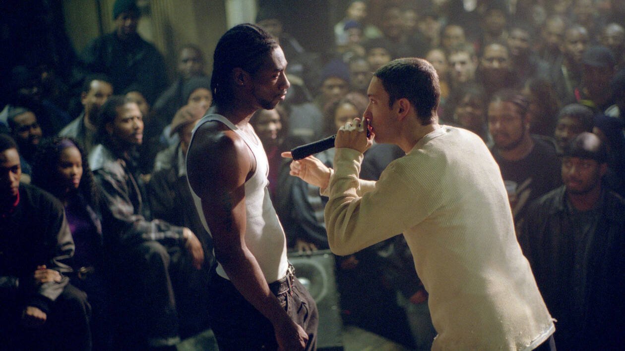 Immagine di Eminem e 50 Cent al lavoro sulla serie di 8 Mile
