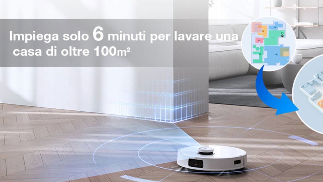 Immagine di DEEBOT X1e OMNI, lava, aspira, si svuota da solo e oggi costa 400€ in meno!